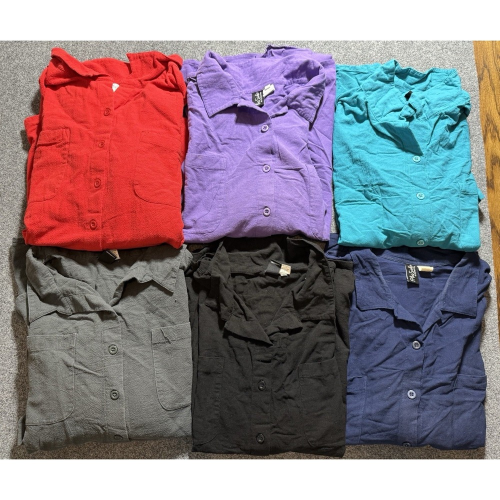 Lot Of 6 On The Plus Side Making It Big Women's Short +‎ 3/4 Oversize Shirt